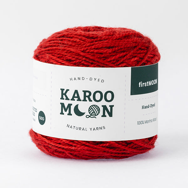 karoo moon 100% merino wool red wine colour wool ball band