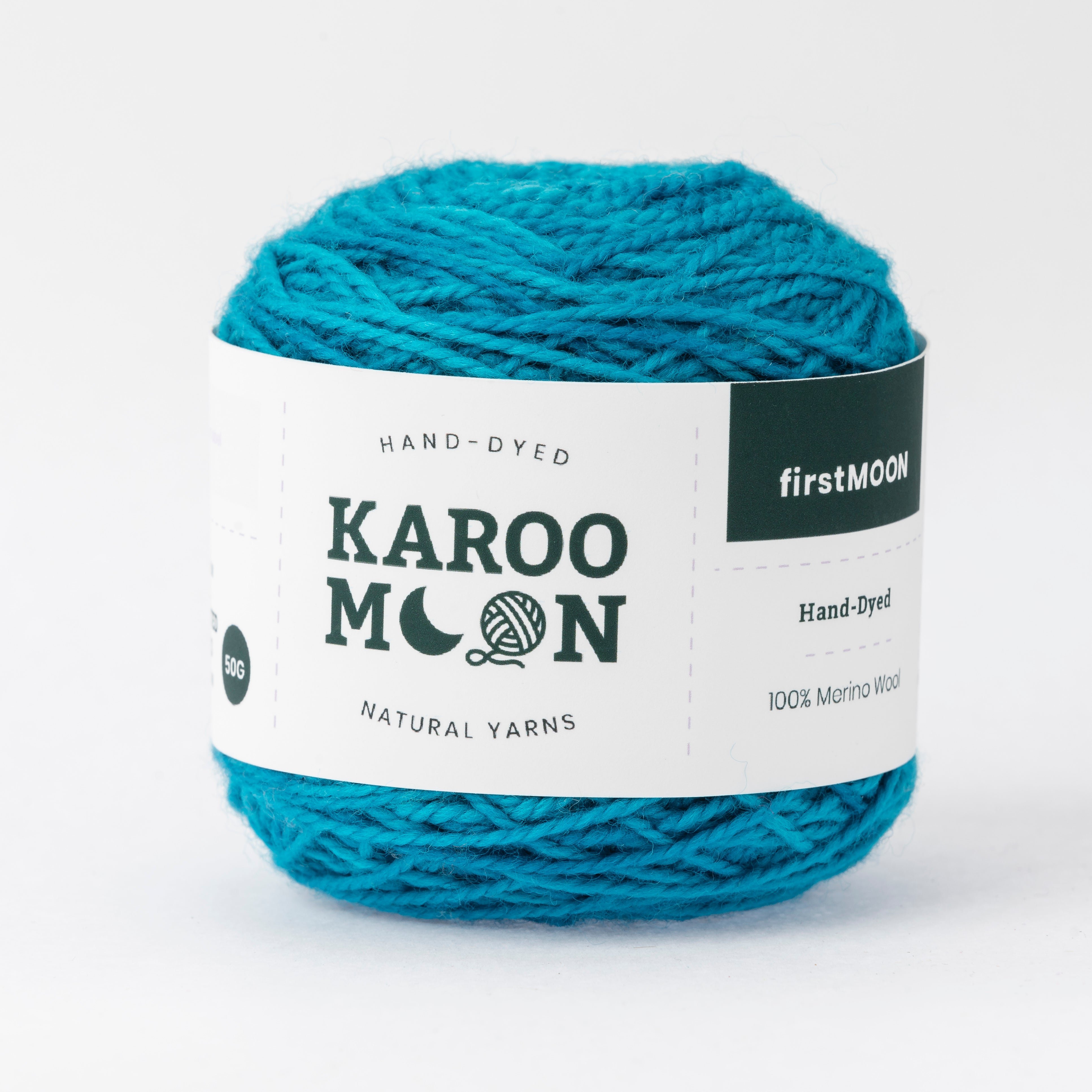 first moon ocean bay blue bright blue wool
