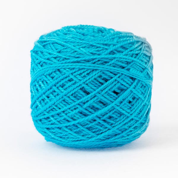 first moon ocean bay blue bright blue wool