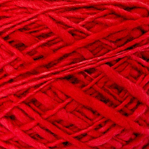 100% merino wool bright red colour wool texture detail