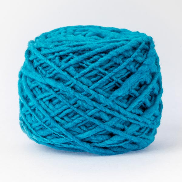 100% merino wool bright blue colour