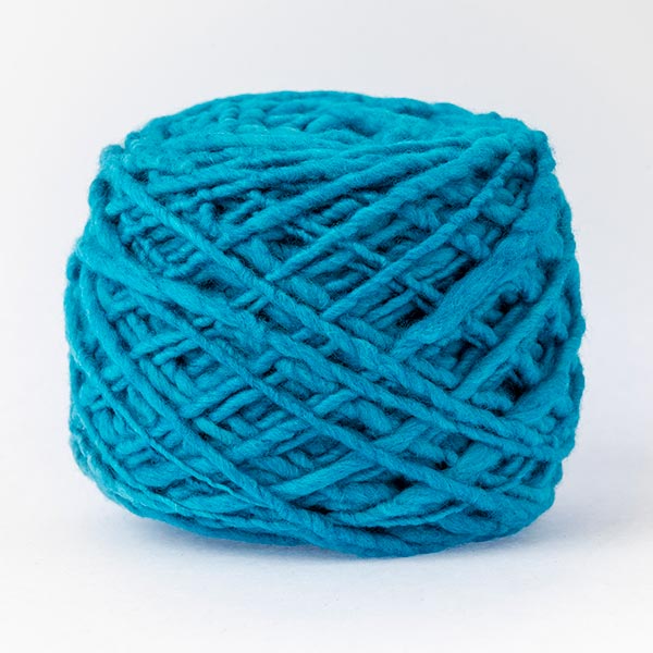 100% merino wool bright blue colour