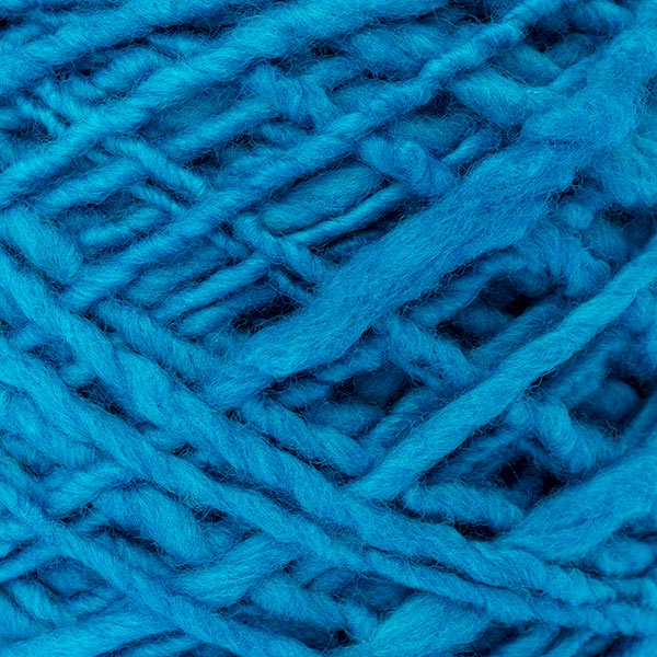100% merino wool bright blue colour texture detail