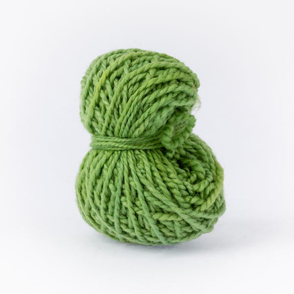 Rich green small ball merino wool