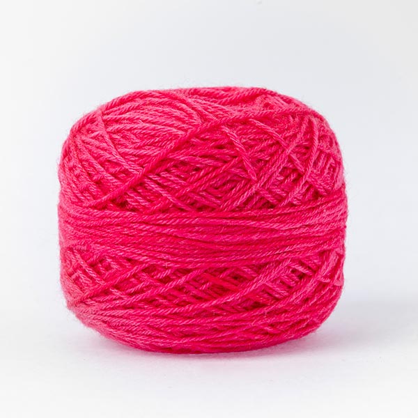 wool blend bright cerise pink colour ball of yarn