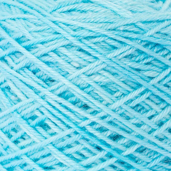 wool blend bright blue colour ball of yarn texture detail