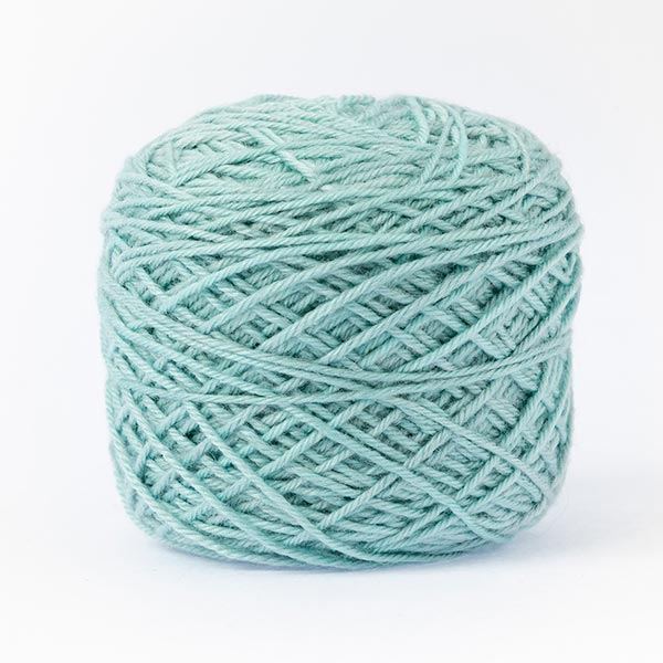 wool blend light blue colour ball of yarn