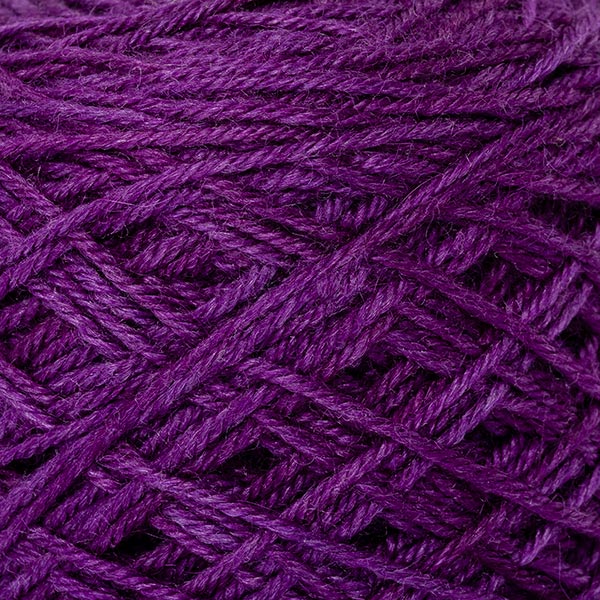 wool blend purple colour ball of yarn texture detail