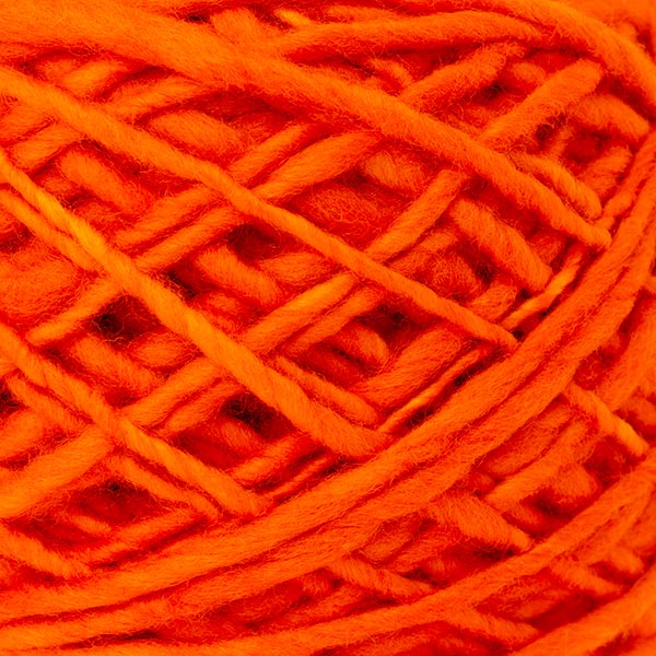 100% merino wool bright orange colour wool texture detail