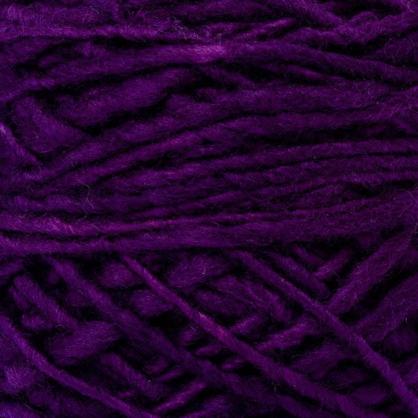100% merino wool deep purple colour ball of yarn texture detail