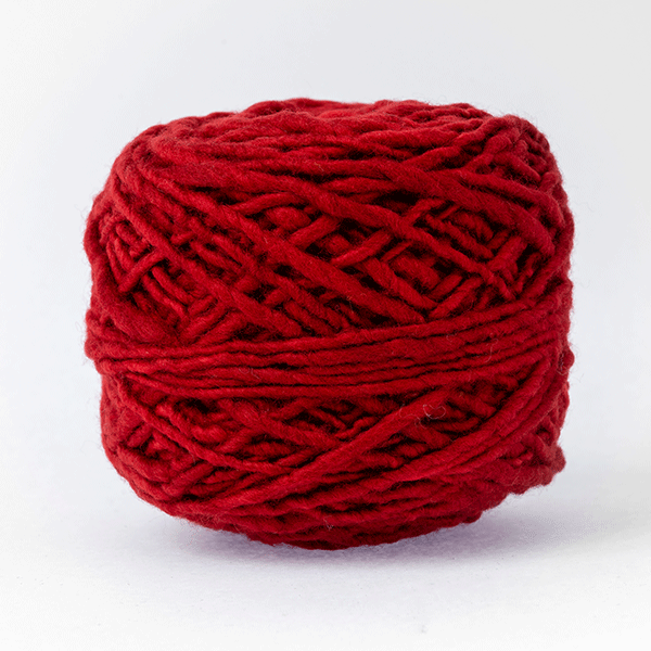 100% merino wool deep red colour wool