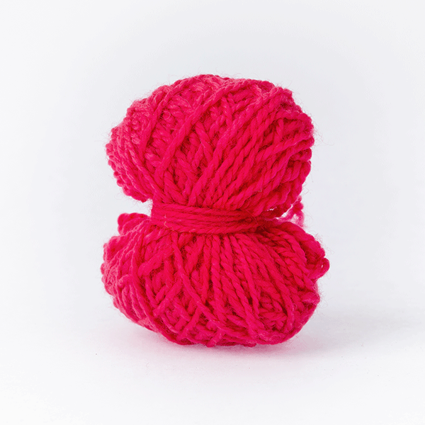 Cerise pink mini moon merino wool