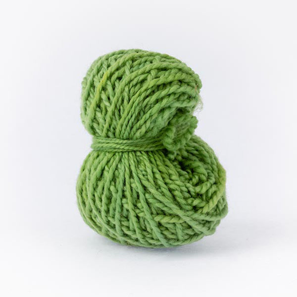 Rich green small ball merino wool 