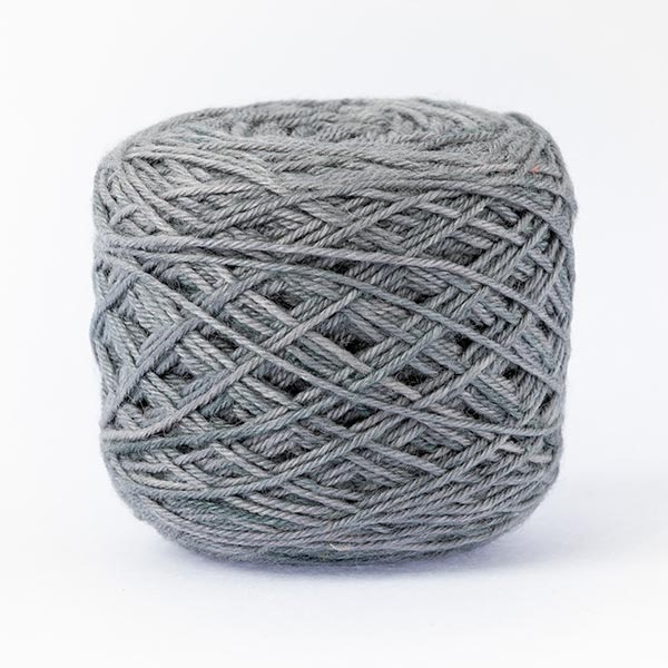 wool blend grey colour ball of yarn