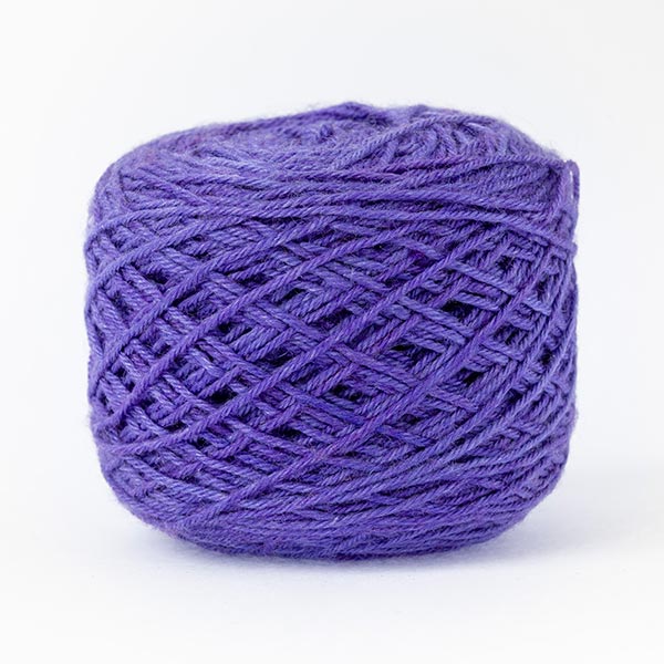 wool blend bright purple colour ball of yarn
