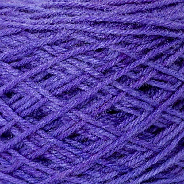 wool blend bright purple colour ball of yarn texture detail