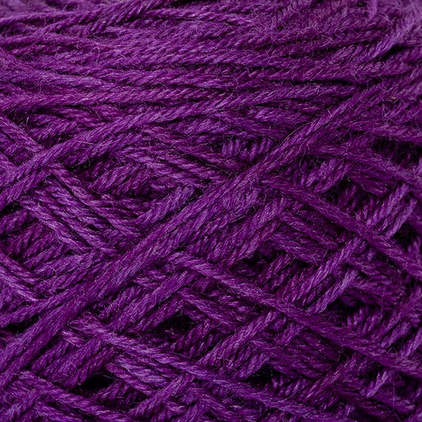 wool blend purple colour ball of yarn texture detail