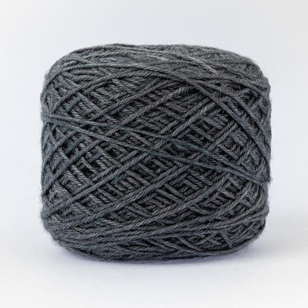 wool blend dark grey neutral colour ball of yarn