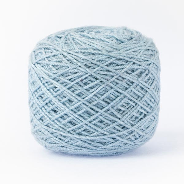 wool blend light blue colour ball of yarn